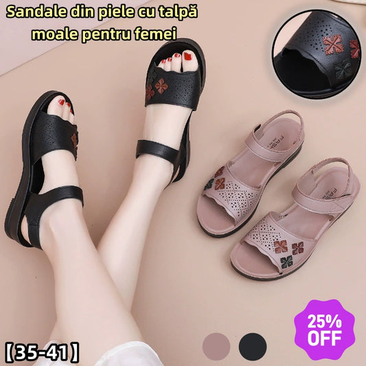 👡【35-41】🔥2025 noi sandale de damă din piele respirabilă cu talpă moale