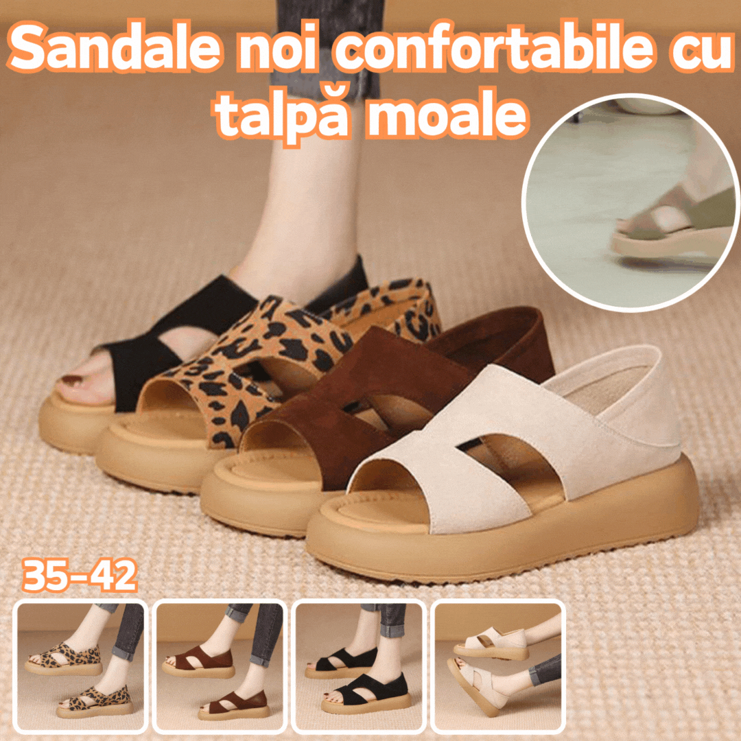 🌴👡【35-42】Sandale plate pentru femei, la modă, casual, confortabile de vară.