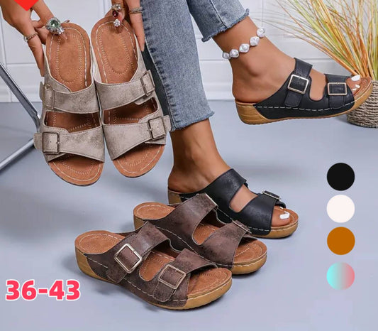 🤩 Sandale noi de vară la modă, cu platformă, cu vârful deschis, ușoare, moi și confortabile femei.