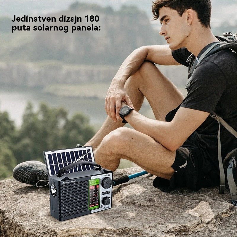 💥🏕️ Víceúčelové přenosné rádio, AM rádio, stabilní Bluetooth karta, vícepásmový zvuk