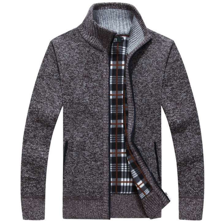 🍁 [M~3XL] Nov jesenski in zimski moški ohlapen pulover z ovratnikom in zadrgo velika velikost