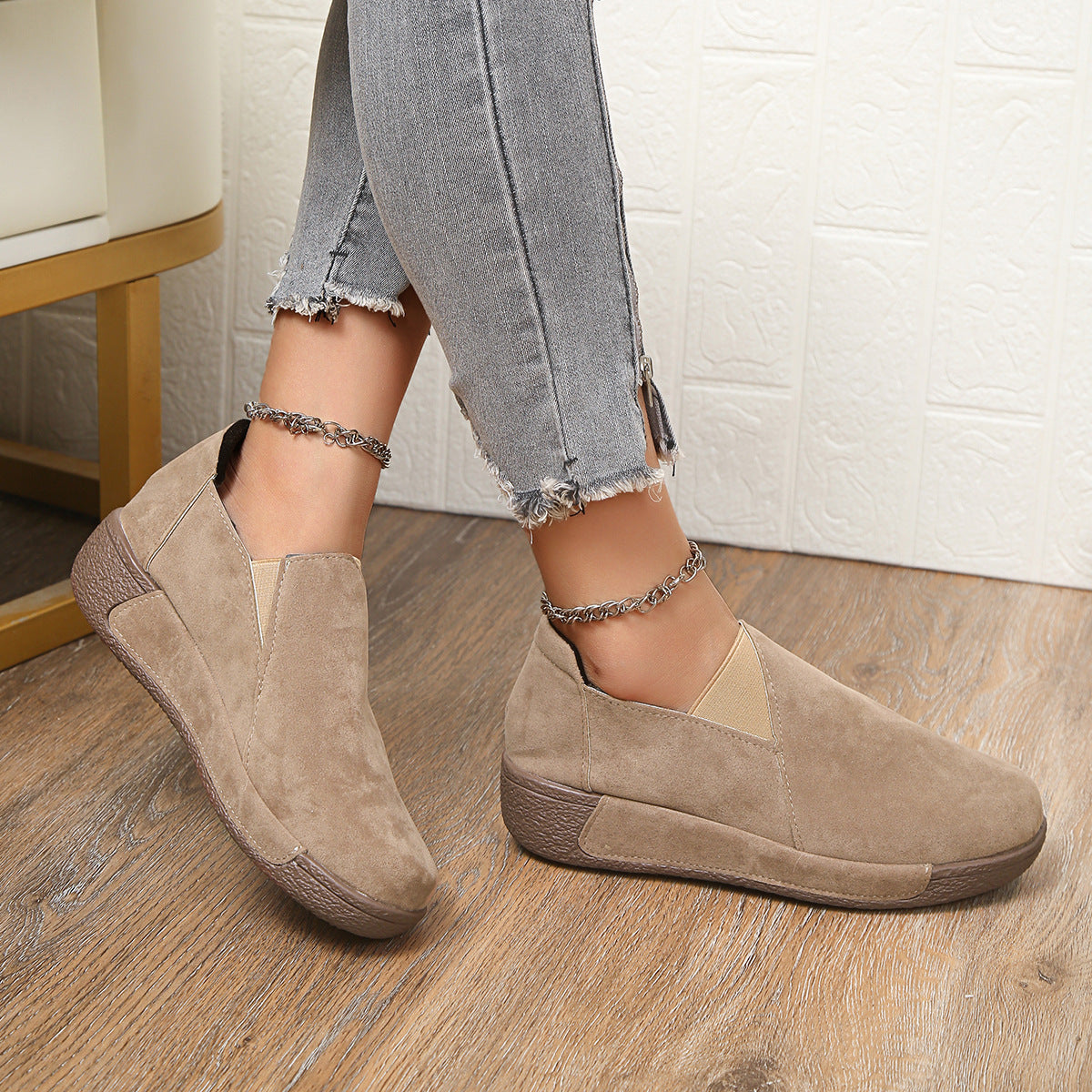 👡Νέα φθινοπωρινά γυναικεία δερμάτινα casual παπούτσια