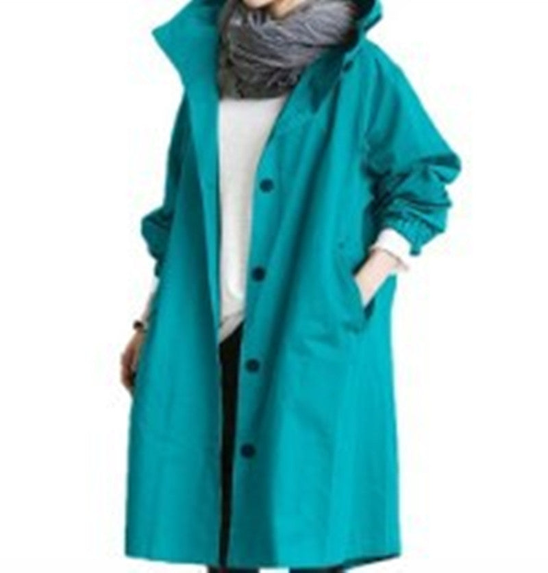 🥼【S-5XL】Nova jesenska dolga plus size priložnostna vetrovka, Ženska vsakodnevna moda