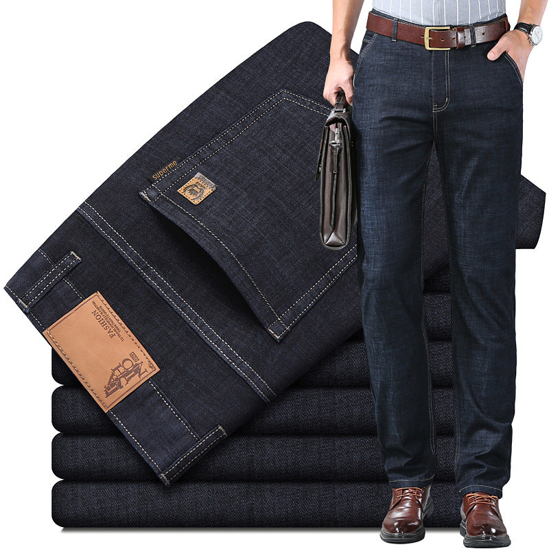 👖👖 Blugi pentru bărbați de mărime mare simpli, casual și versatili