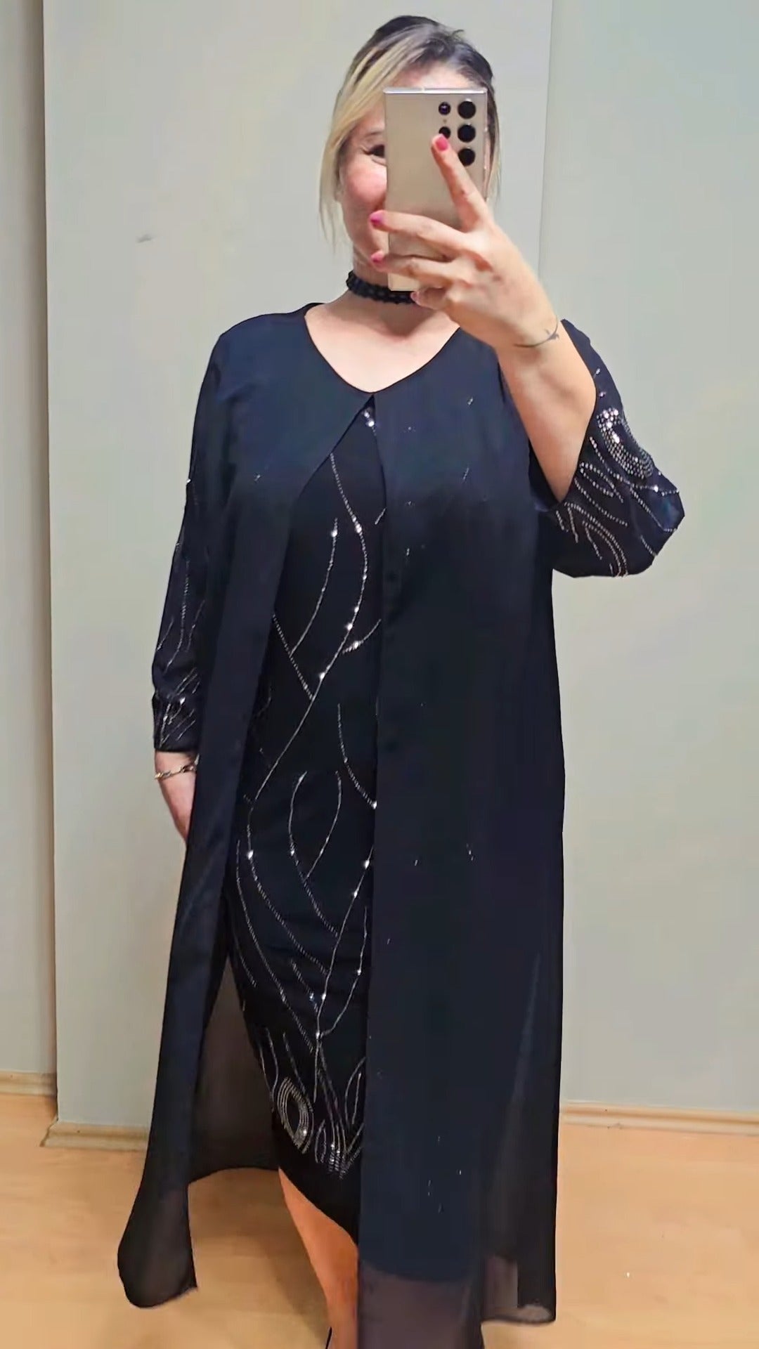 🎀 Lichidare limitată în timp 🔥【S-5XL】Rochie midi elegantă și la modă cu mâneci din tul