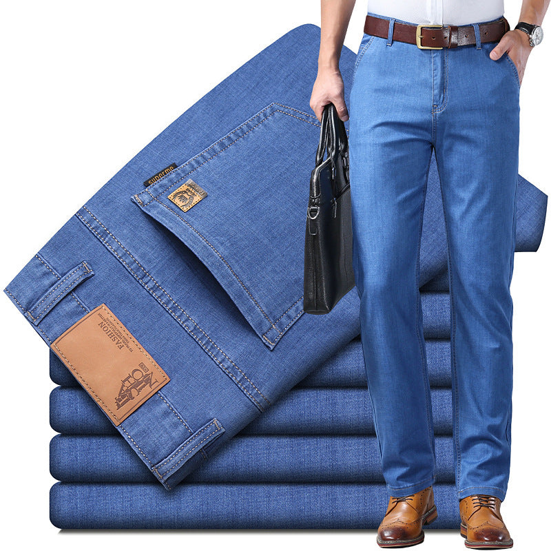 👖👖 Blugi pentru bărbați de mărime mare simpli, casual și versatili