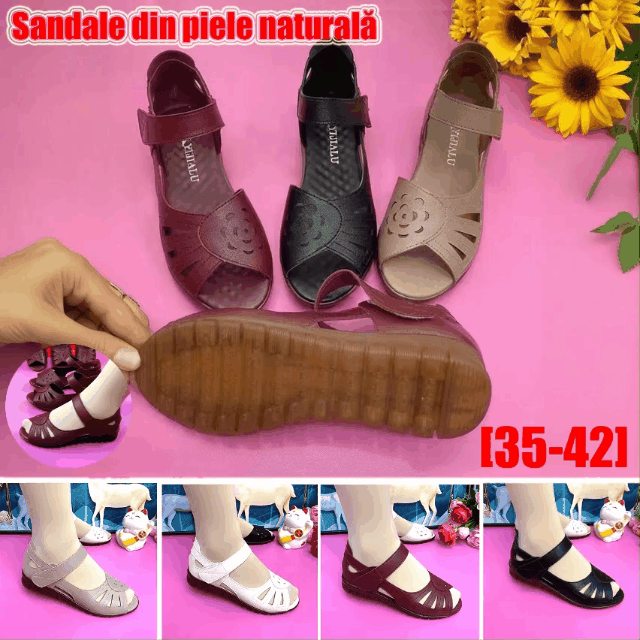 🥿🔥【35-41】Stil nou pentru vară, sandale confortabile de damă din piele naturală cu talpă moale