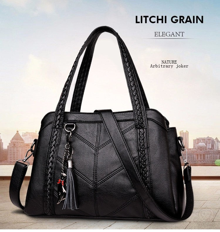 👜【🔥Žhavý výprodej🔥】Vysoce kvalitní taška z hovězí kůže, tři vrstvy s velkou kapacitou, měkká a pohodlná kůže, lze nosit kdekoli a kdykoli!