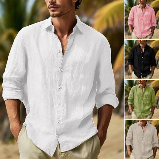 👔【S–3XL】Cămașă bărbătească nouă de vară, cu mâneci lungi.