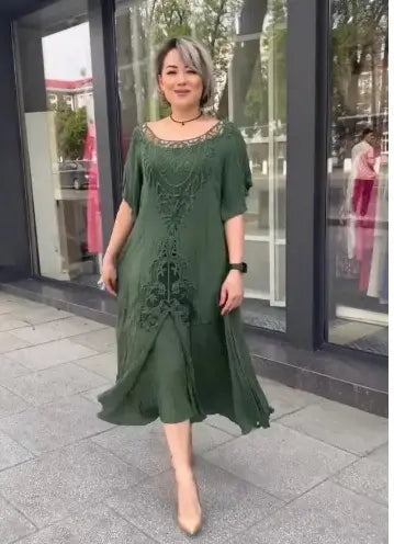 👗2025 Rochie nouă pentru femei cu dantelă lată, mărime mare