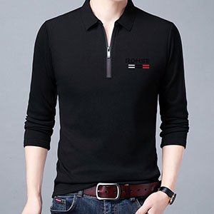 👔💁‍♂️ Tricou polo cu mânecă lungă pentru bărbați