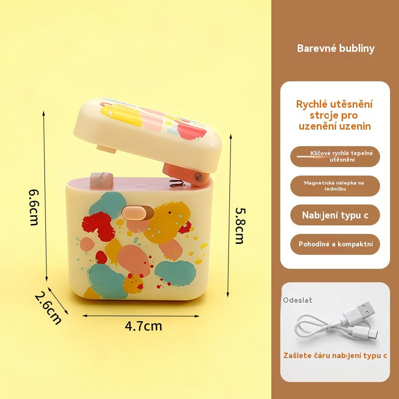 💛 Mini svářečka – Dobíjecí s konektorem typu C, uzamkněte čerstvost jedním dotykem