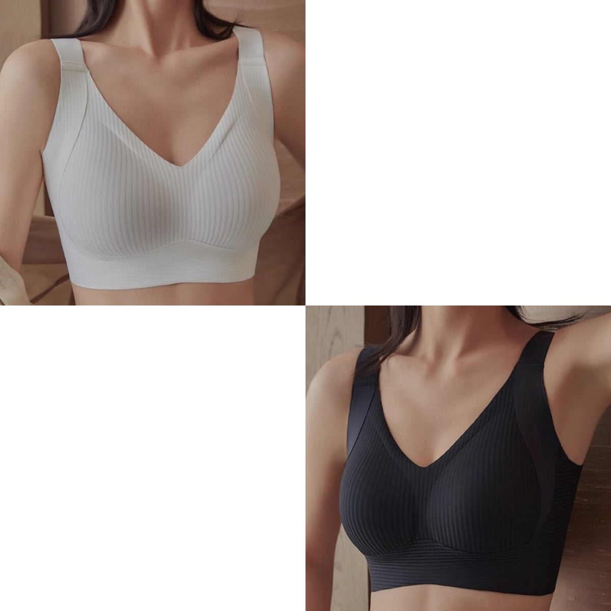 💟【Ofertă limitată în timp】🎁【40-100 kg】Sutien de sustinere moale, fara cusaturi, cupa plina