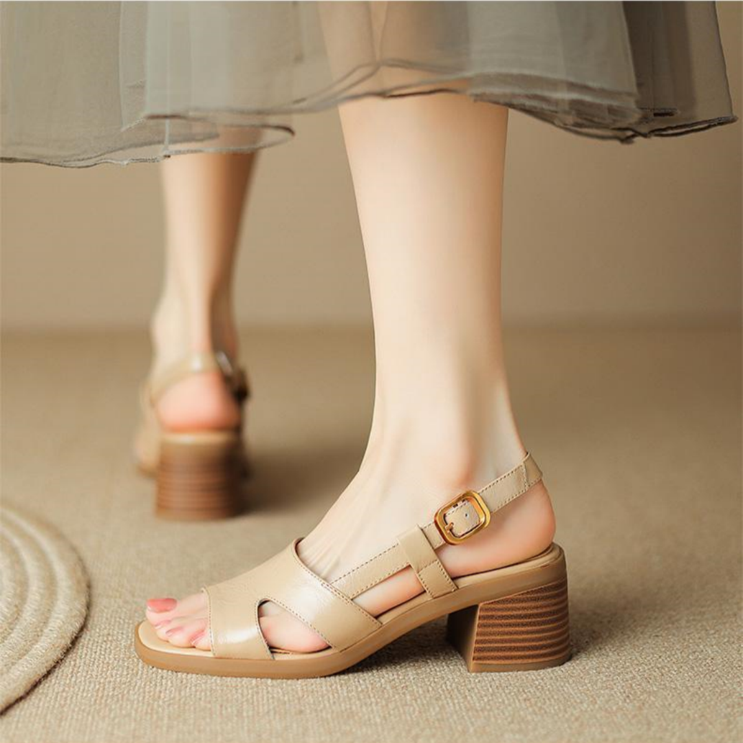 👡【35-40】Sandale de Vară 2025 cu Vârf Pătrat & Deschis. ✨Elegante, Confortabile & Trendy.