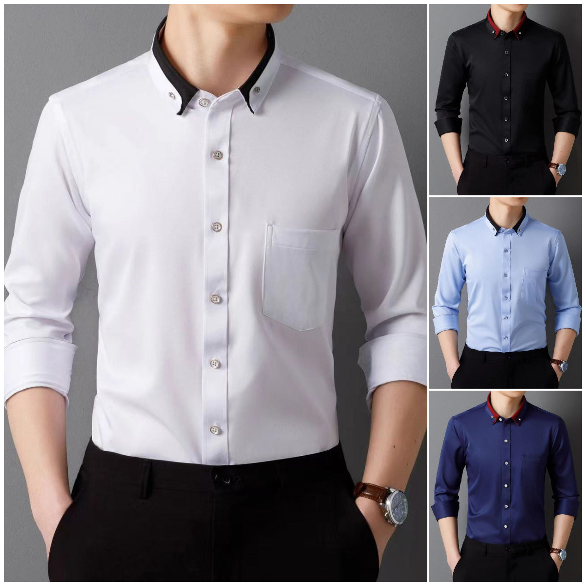 🏆【S-4XL】👔2025 Nowa oddychająca męska koszula biznesowa casualowa