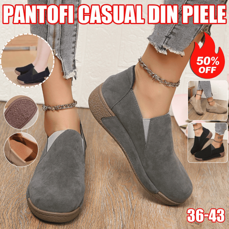 👡Νέα φθινοπωρινά γυναικεία δερμάτινα casual παπούτσια
