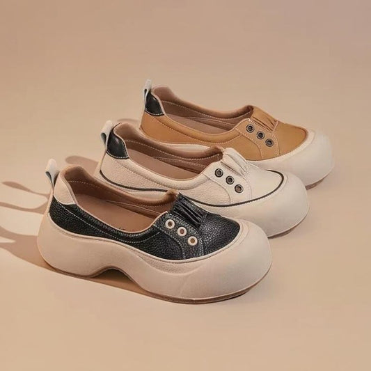 🌷【35-40】 Pantofi casual sport confortabili, cu talpă groasă, din piele, în stil nou la modă.