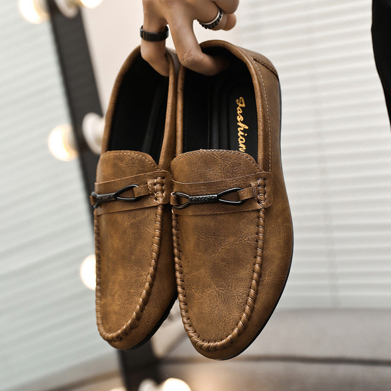 👞✨ Vara pantofi bărbați low-top sute pantofi casual pantofi din piele respirabil.