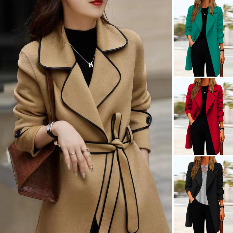 👩【M-4XL】Nova jesensko-zimska ženska korejska srednje dolga dvostranska kašmirska jakna/plašč