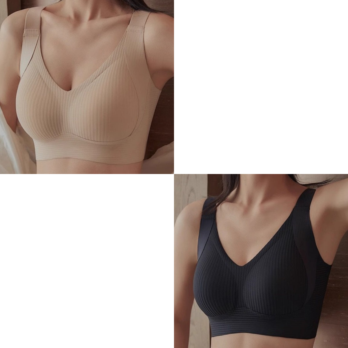 💟【Ofertă limitată în timp】🎁【40-100 kg】Sutien de sustinere moale, fara cusaturi, cupa plina