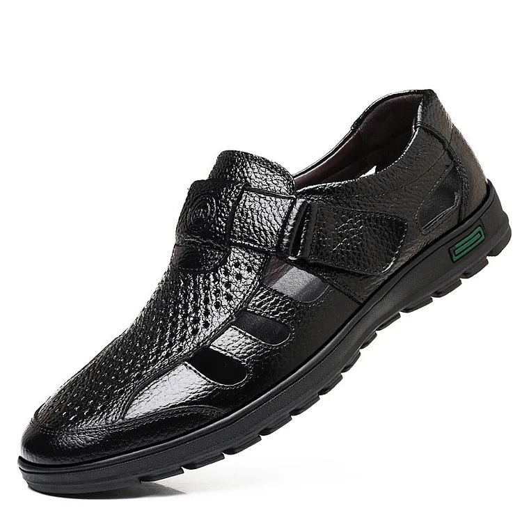 💁‍♂️👞 Moški zračni poletni sandali iz pravega usnja