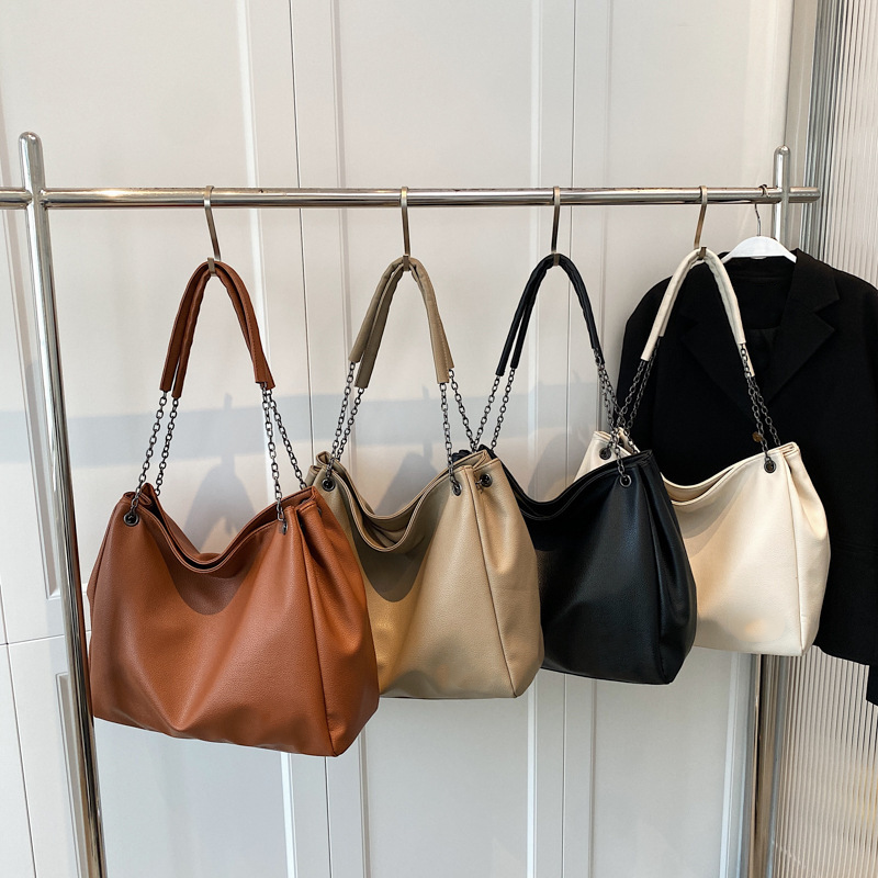 👜👝【Capacitate extra mare】Geantă de umăr din piele pentru femei, cu capacitate mare.