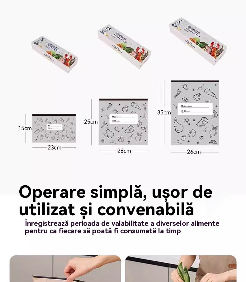 🥂🔥 Un total de 120 de pungi antibacteriene din folie de aluminiu, super ușor de utilizat, pentru păstrarea prospețimii.