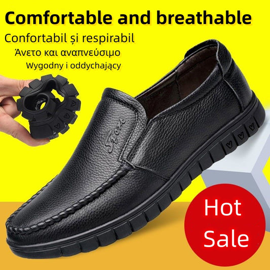 👍 Pantofii din piele moale pentru bărbați sunt uimitor de confortabili. Tălpi rezistente la uzură