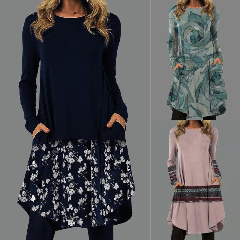 ✨【S-5XL】 Nova obleka v starinskem etničnem slogu v različnih cvetličnih različicah