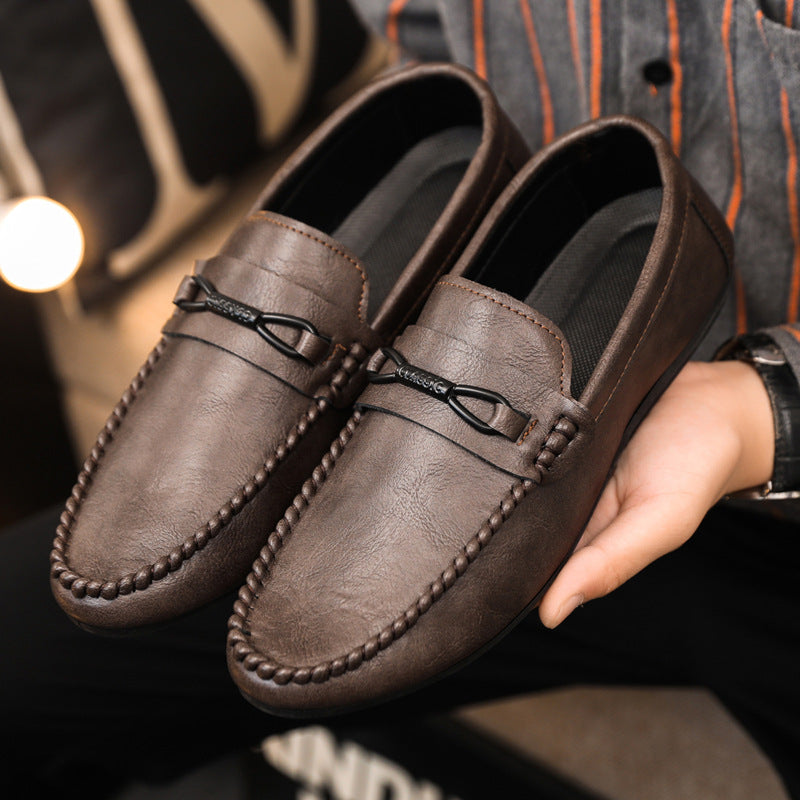 👞✨ Vara pantofi bărbați low-top sute pantofi casual pantofi din piele respirabil.
