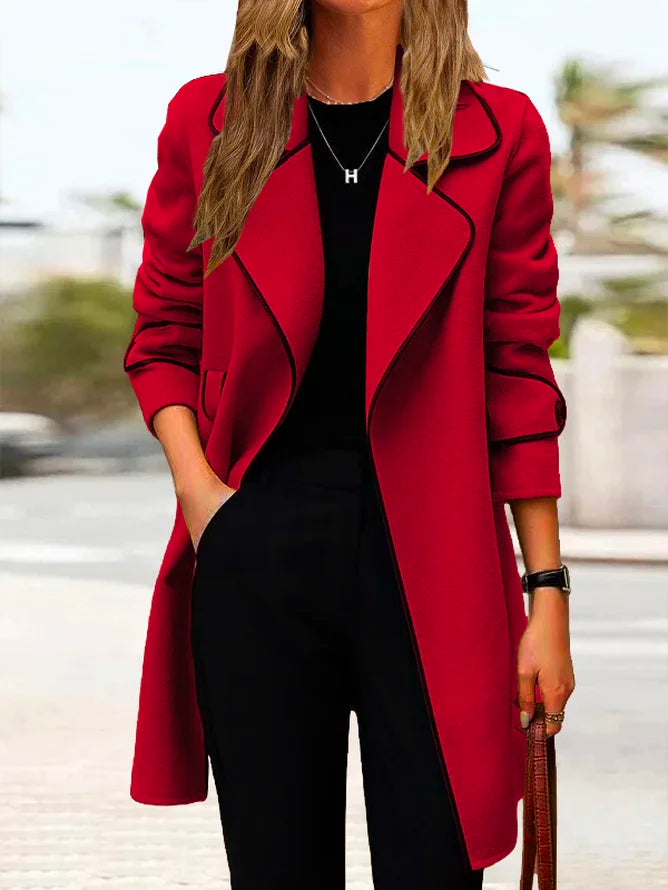 👩【M-4XL】Nova jesensko-zimska ženska korejska srednje dolga dvostranska kašmirska jakna/plašč