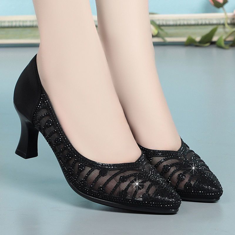 🔥【35-40】👠Moda nou mesh respirabil tocuri înalte