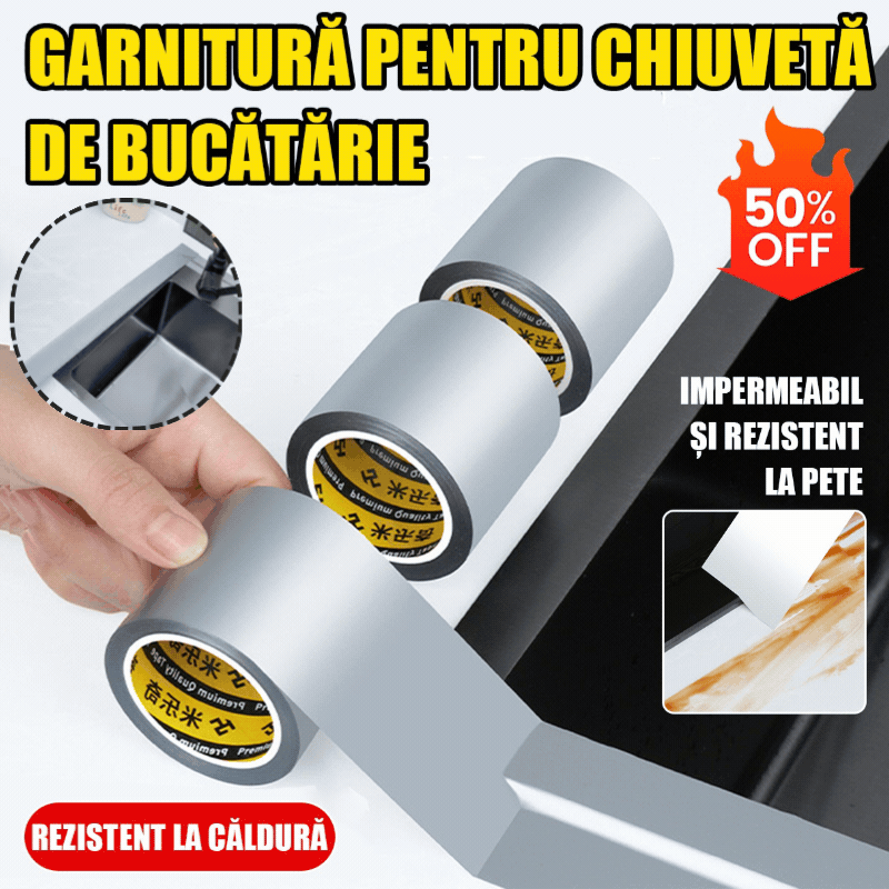 ✨ Bandă autoadezivă pentru bucătărie – anti-ulei, impermeabilă și anti-mucegai【Cumpără 1 și primești 1 gratis】
