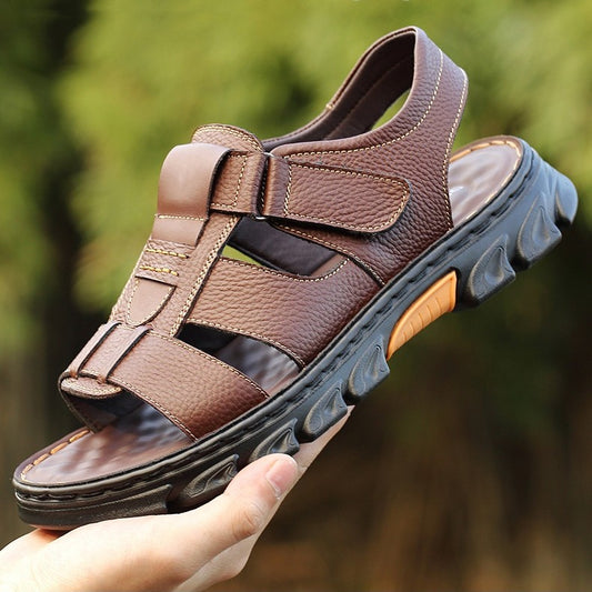 👞😎 Sandale casual din piele pentru bărbați.