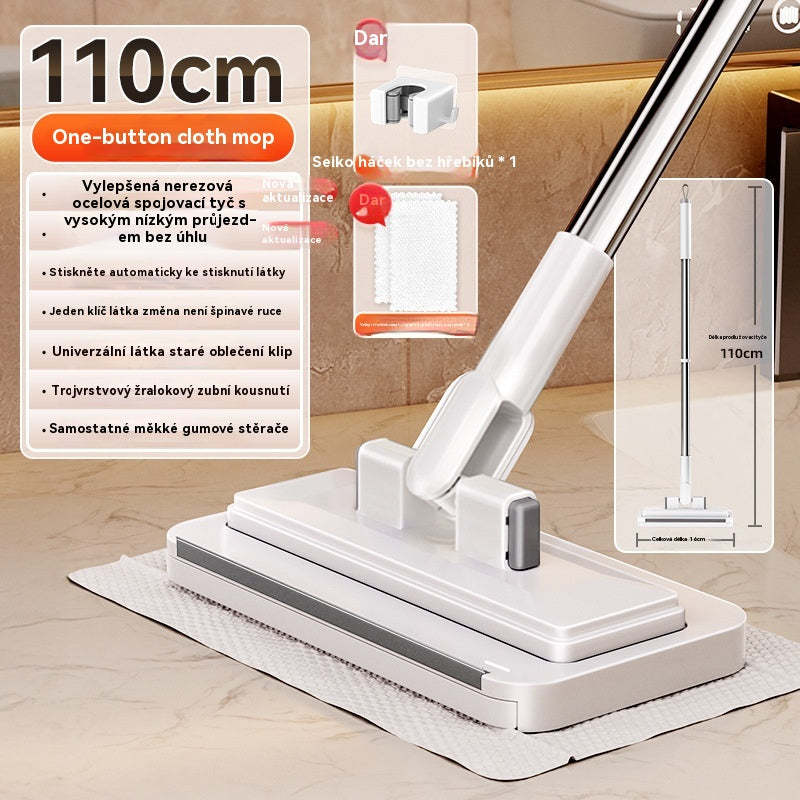 👏【Komplet 4 kosov】💦Večfunkcijski mop s sponko za krpo, nov domači mop, ki ga ni treba prati✅