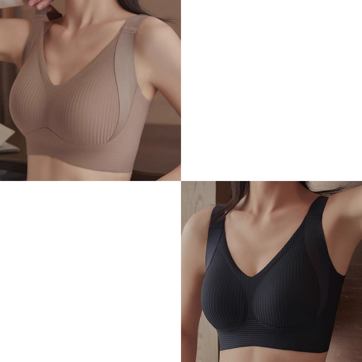💟【Ofertă limitată în timp】🎁【40-100 kg】Sutien de sustinere moale, fara cusaturi, cupa plina