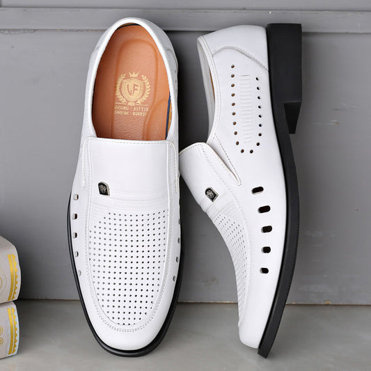 【38-44】Pantofi business casual pentru bărbați, din piele, confortabili și respirabili, din piele de înaltă calitate, care nu se șifonează ușor.
