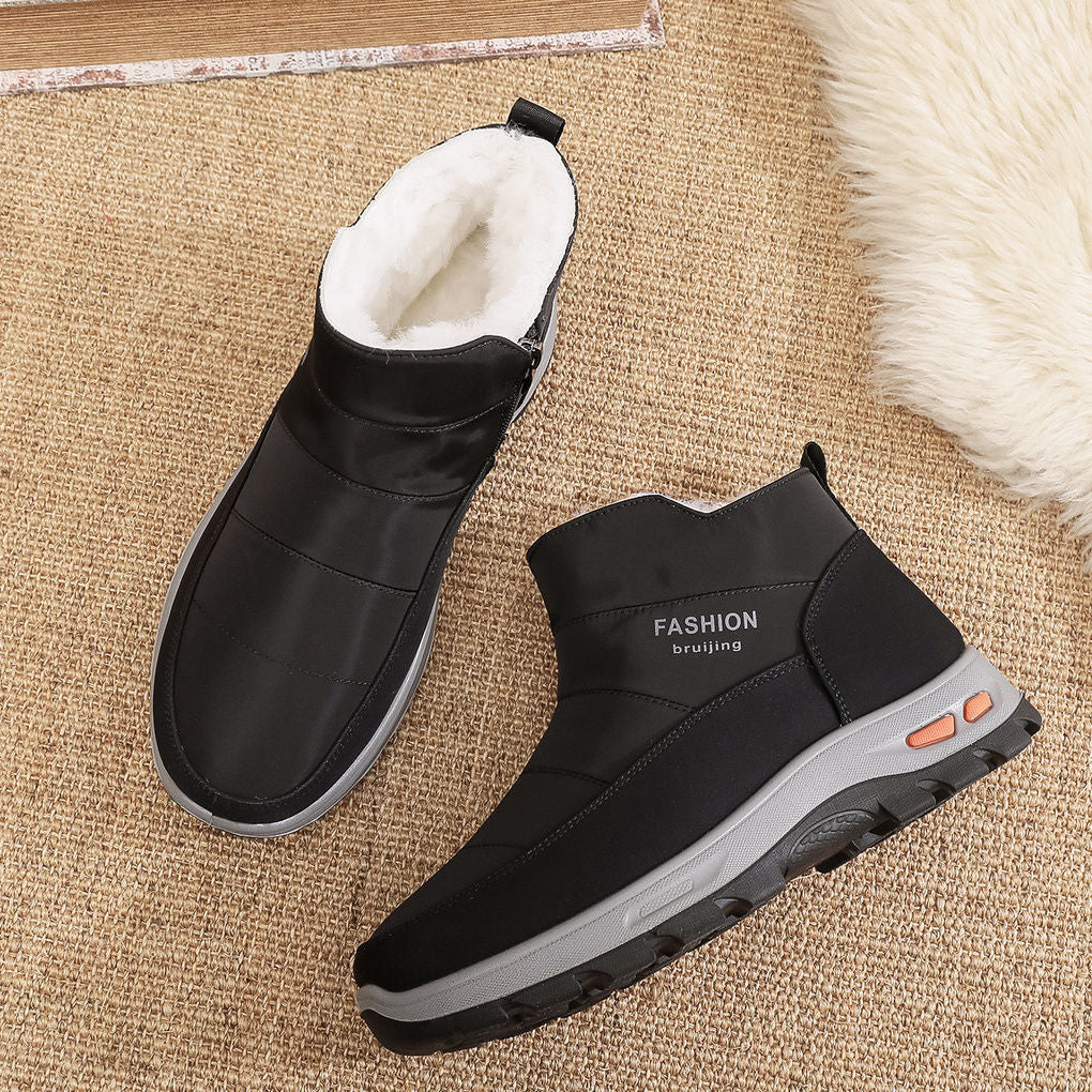🔥【39-45】👟Cizme de zăpadă impermeabile din bumbac pentru bărbați❄️Lână pură