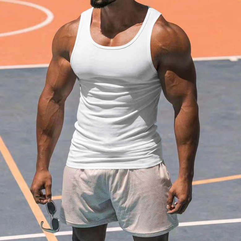 ✨🎽【S–3XL】Maiou bărbătesc simplu pentru vară, ideal pentru fitness, sport și uz zilnic.
