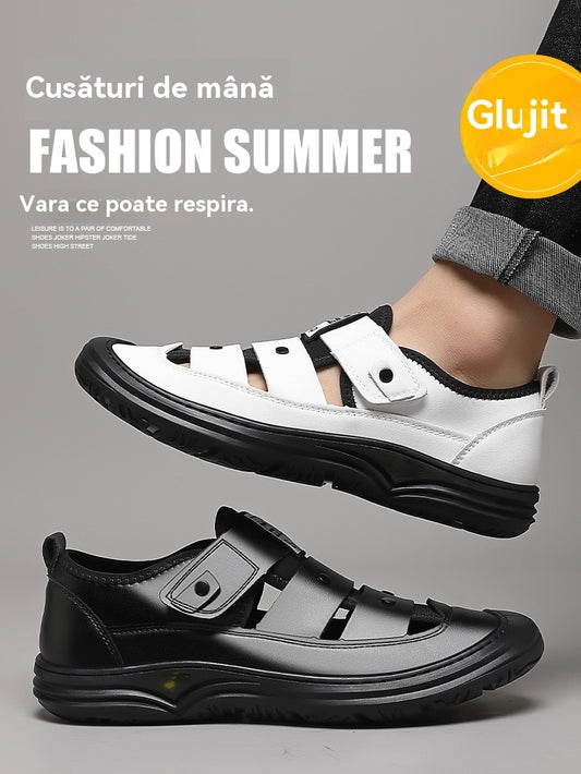 💁‍♂️👞【39-44】Sandale de vară pentru bărbați cu vârful deschis.