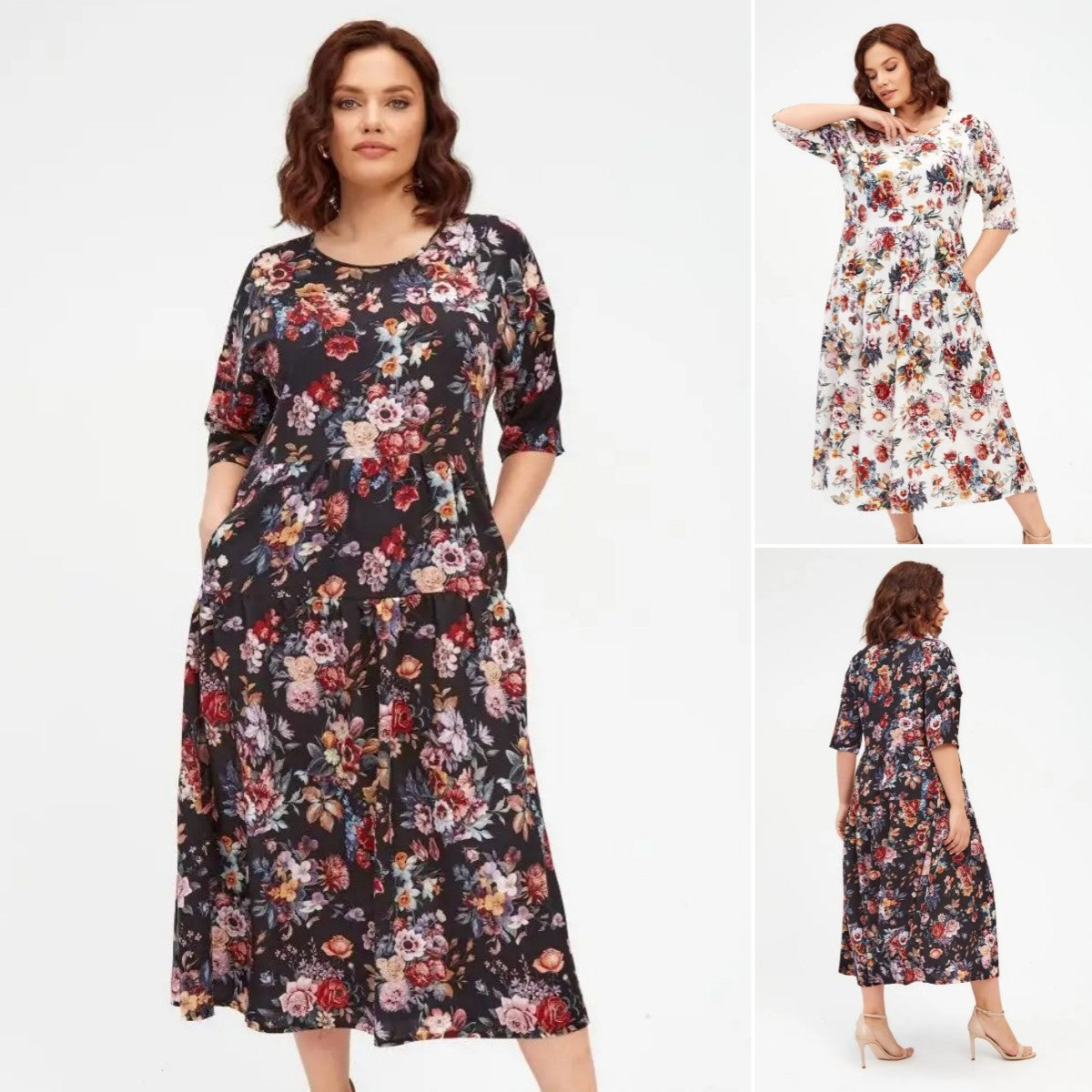 ✨👗【S-5XL】Rochie elegantă și nouă din șifon cu imprimeu.