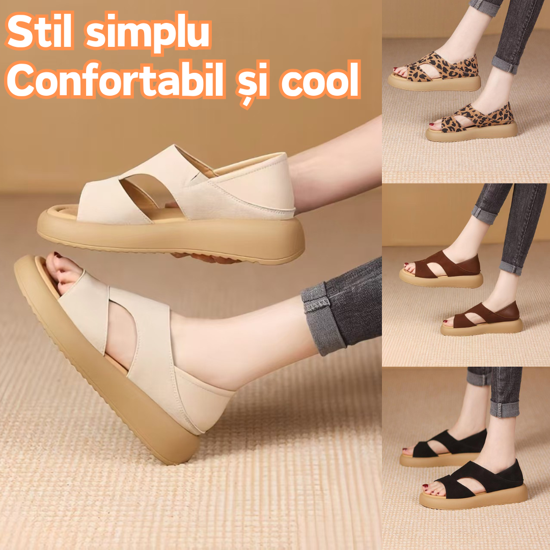 🌴👡【35-42】Sandale plate pentru femei, la modă, casual, confortabile de vară.