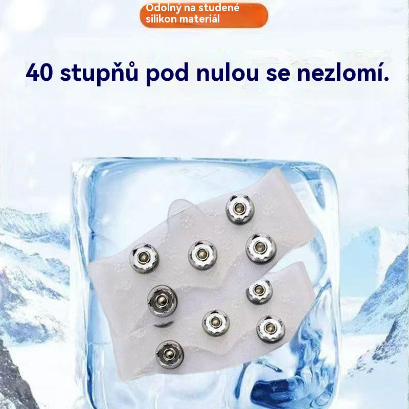 【🔥Kupte 2 a dostanete 2 zdarma】Návleky na boty s 5 zuby pro venkovní turistiku, protiskluzové, vhodné pro turistiku ve sněhu, horolezectví, horolezectví a zimní ledové plochy