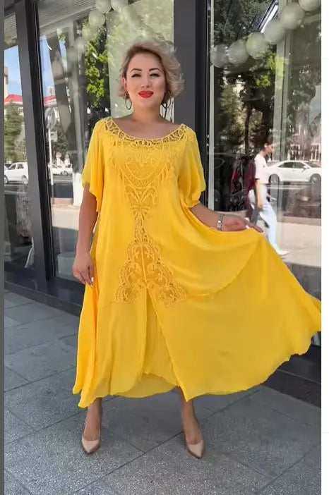 👗2025 Rochie nouă pentru femei cu dantelă lată, mărime mare