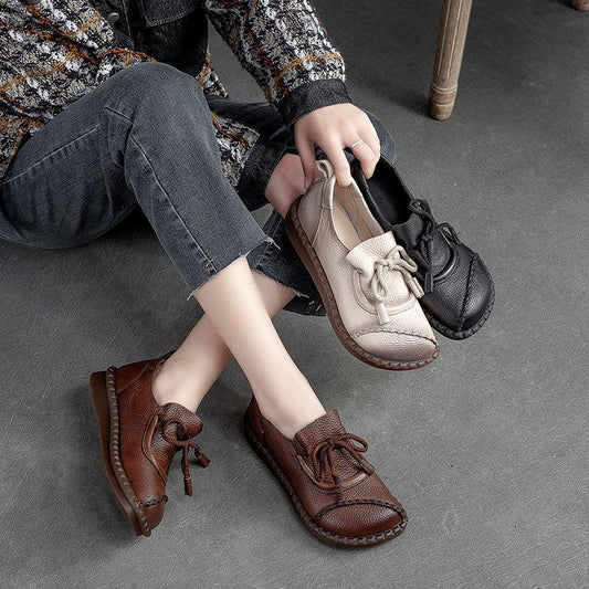 👡【35-40】Pantofi din piele moale de înaltă calitate, confecționați manual