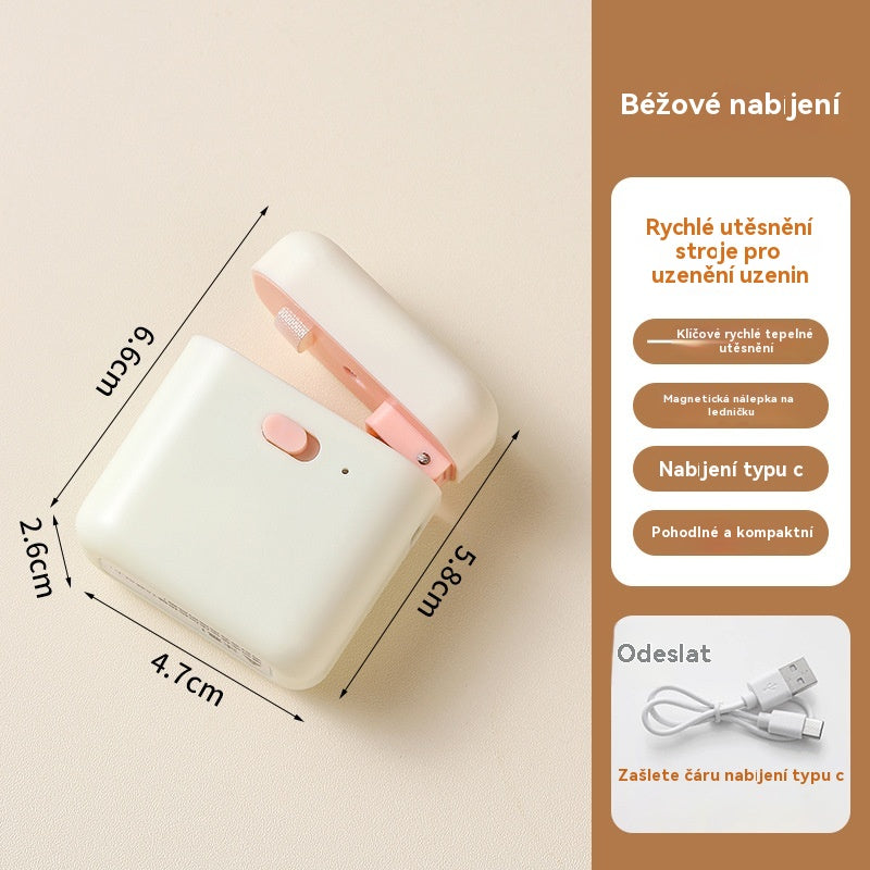 💛 Mini svářečka – Dobíjecí s konektorem typu C, uzamkněte čerstvost jedním dotykem