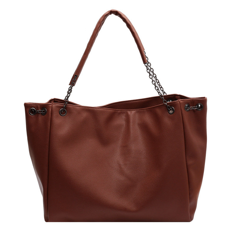 👜👝【Capacitate extra mare】Geantă de umăr din piele pentru femei, cu capacitate mare.