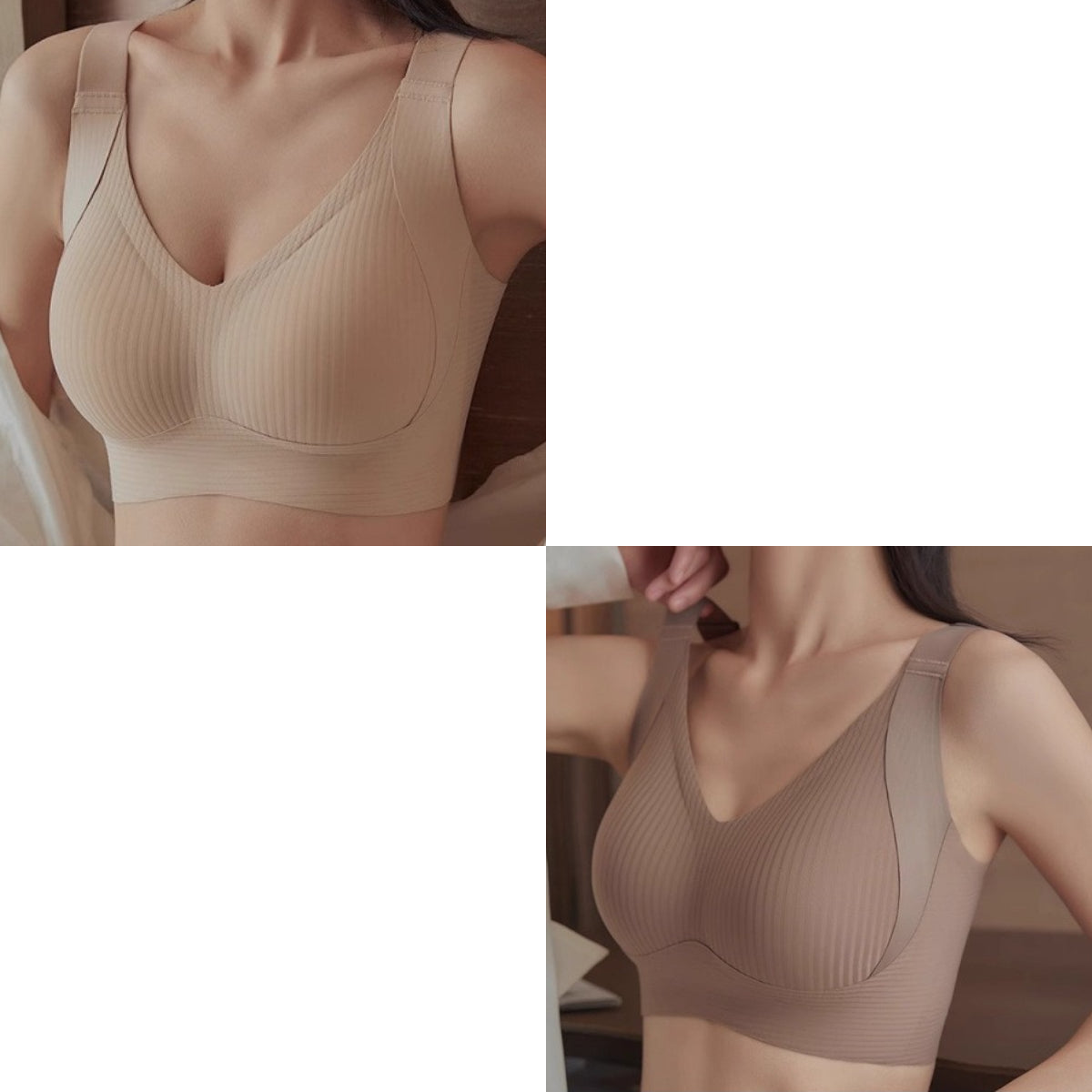 💟【Ofertă limitată în timp】🎁【40-100 kg】Sutien de sustinere moale, fara cusaturi, cupa plina