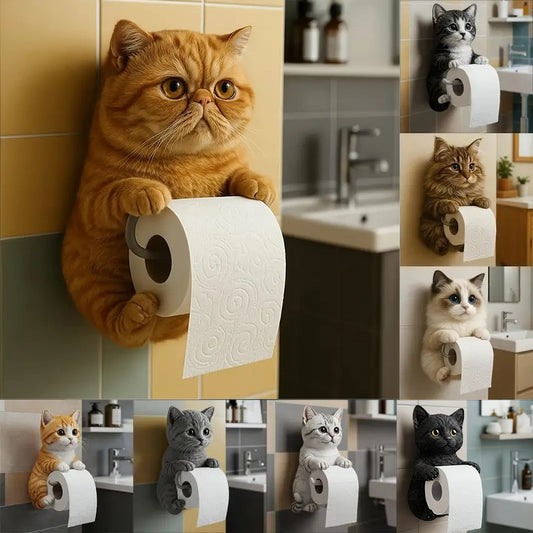 🐱 Držiak na toaletný papier s roztomilým mačacím motívom 