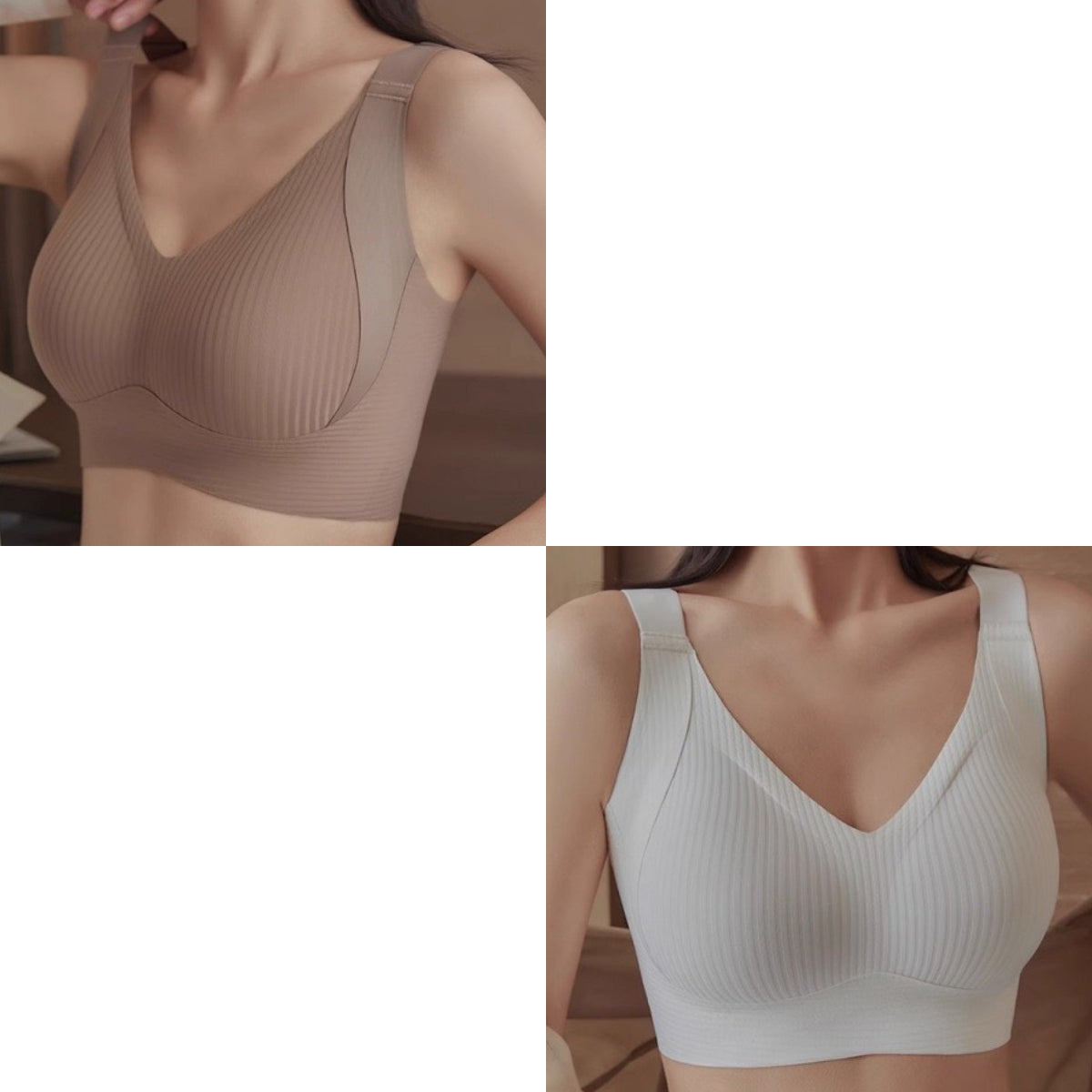 💟【Ofertă limitată în timp】🎁【40-100 kg】Sutien de sustinere moale, fara cusaturi, cupa plina